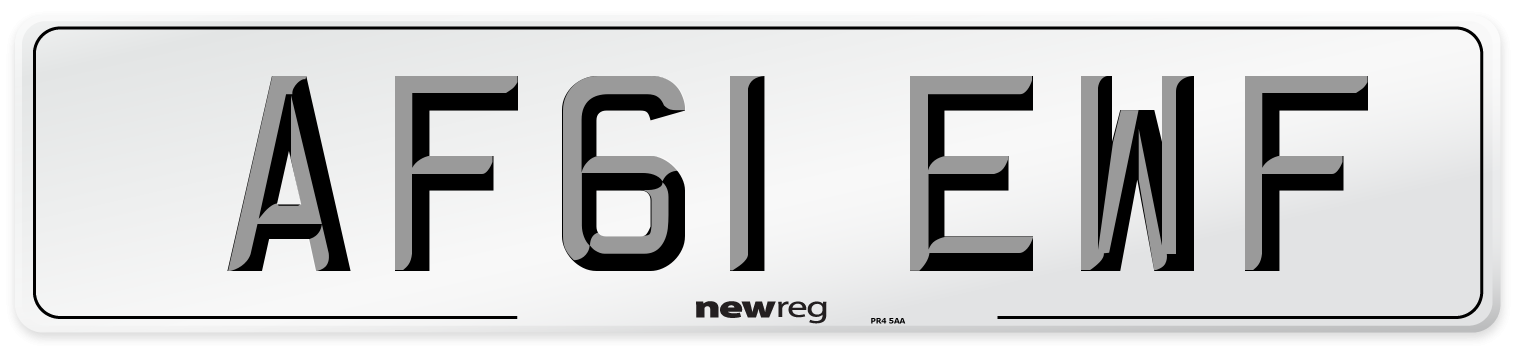 AF61 EWF Number Plate from New Reg